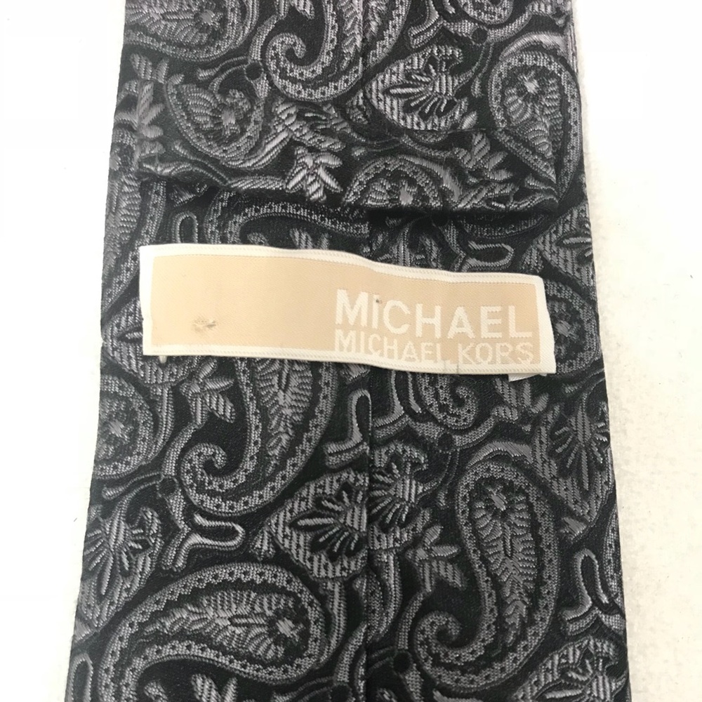 Black Paisley Tie by Michael Kors